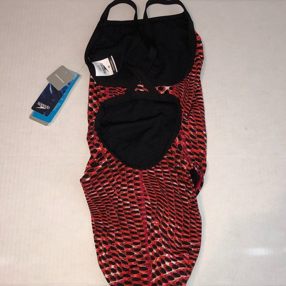 Speedo Women's Red One Piece Swimsuit - Picture 2 of 2